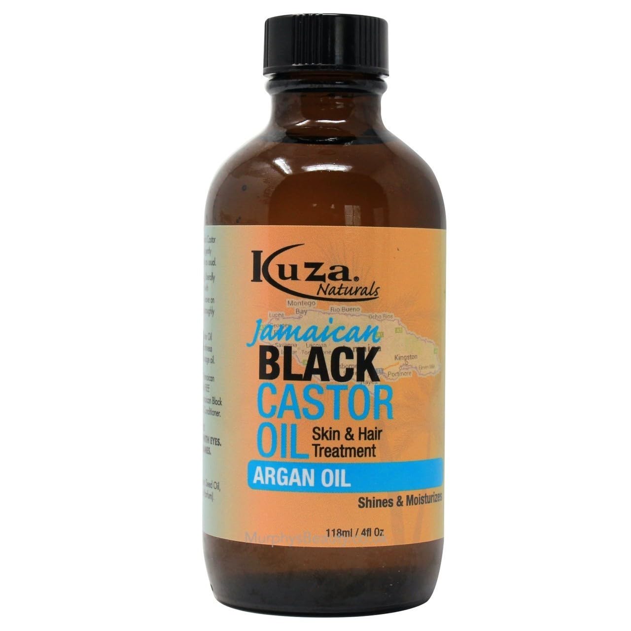 Kuza Jamaican Black Castor Oil Skin & Hair Treatment  Argan Oil, 4 fl oz