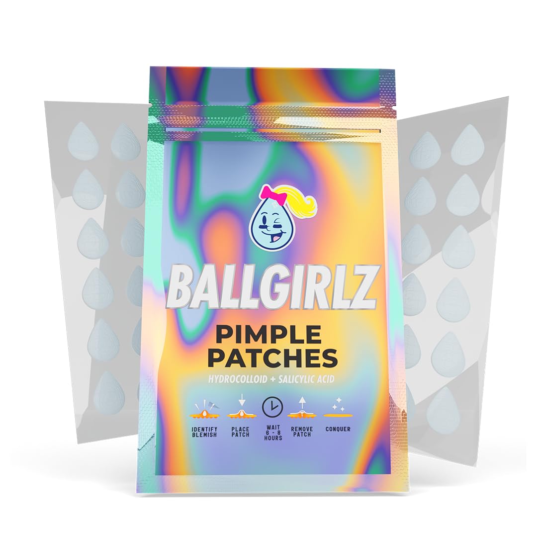 Ballgirlz Pimple Patches Hydrocolloid + Salicylic Acid, 32 Count