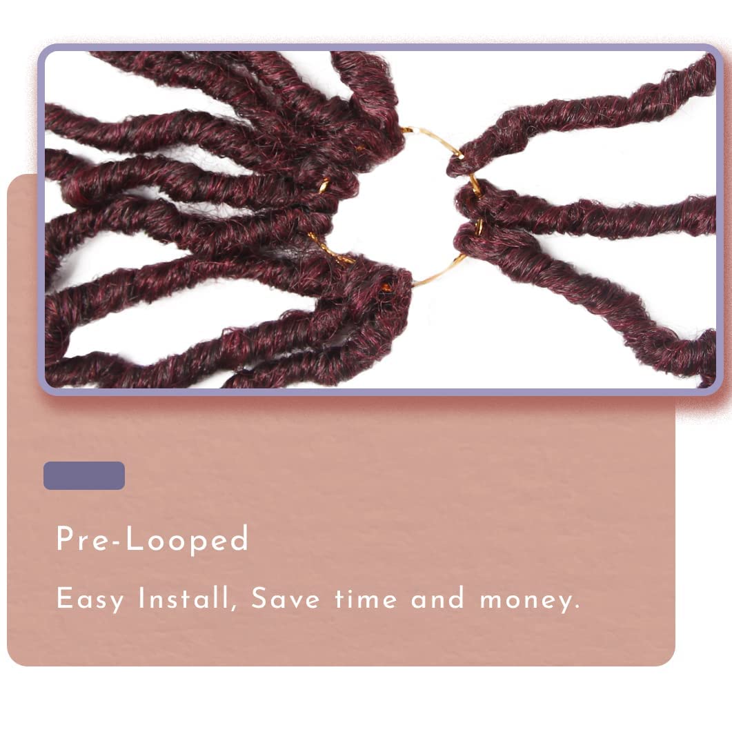BOHOBABE 30 Inch New Faux Locs With Curly End 6 Packs Soft Locs Crochet Hair 72 Strands Long Natural Crochet Braids (6Packs,T118