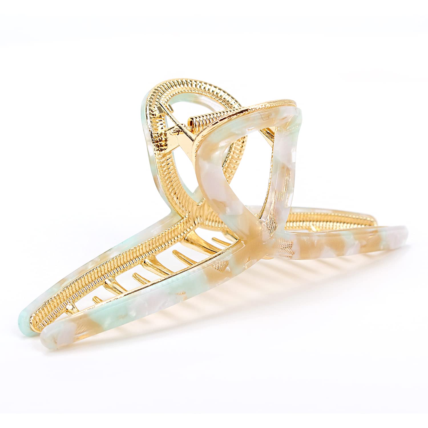 Big Hair Claw Clips Metal Butterfly Hair Claw for Women Strong Hold Acetate Metal Hair Clamps 4.7'' Large Hair Accessories for L