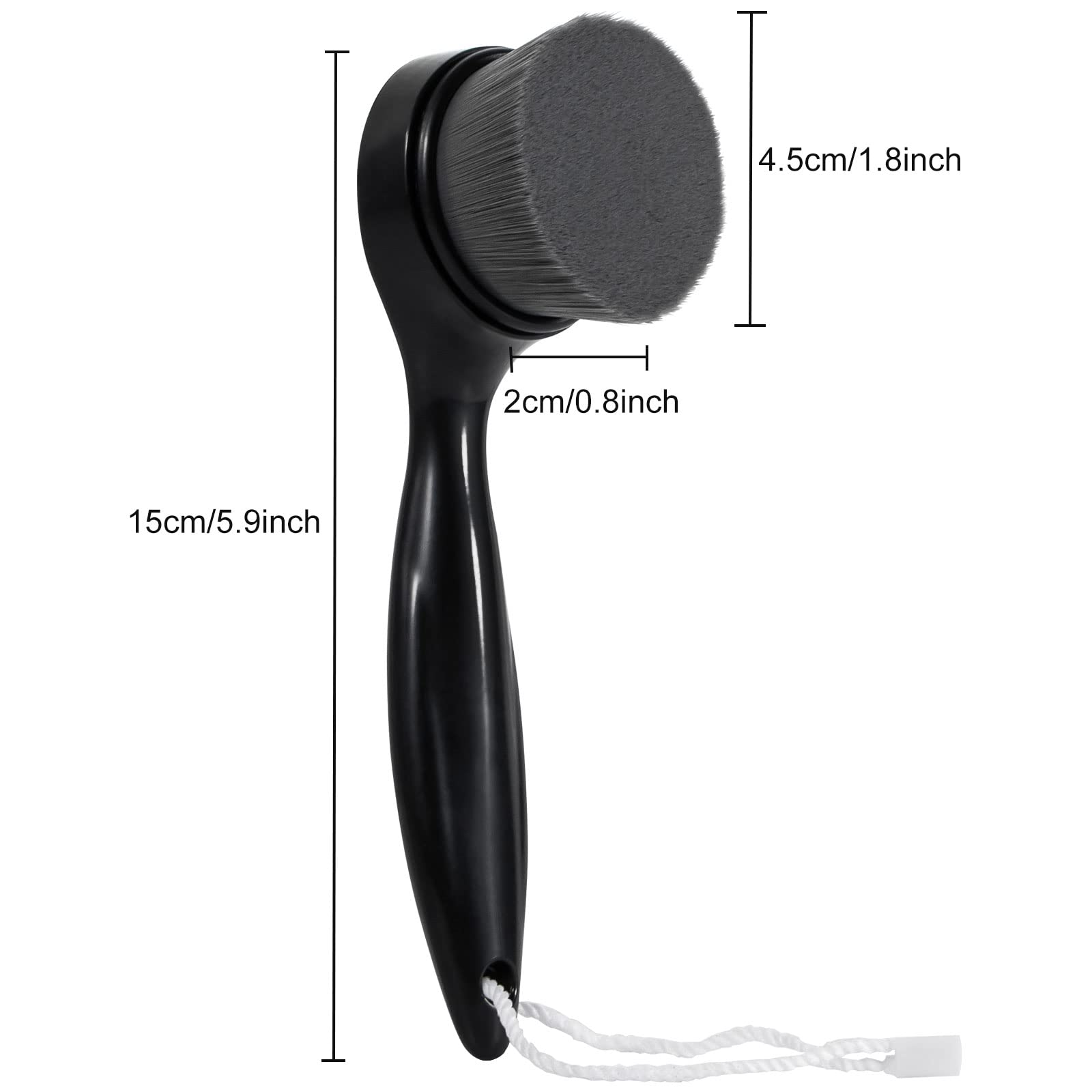 Beomeen 2 Pack Facial Cleansing Brush Soft Charcoal Bristle For Deep Pore Cleaning, Face Exfoliating Scrub Brush For Face Cleans