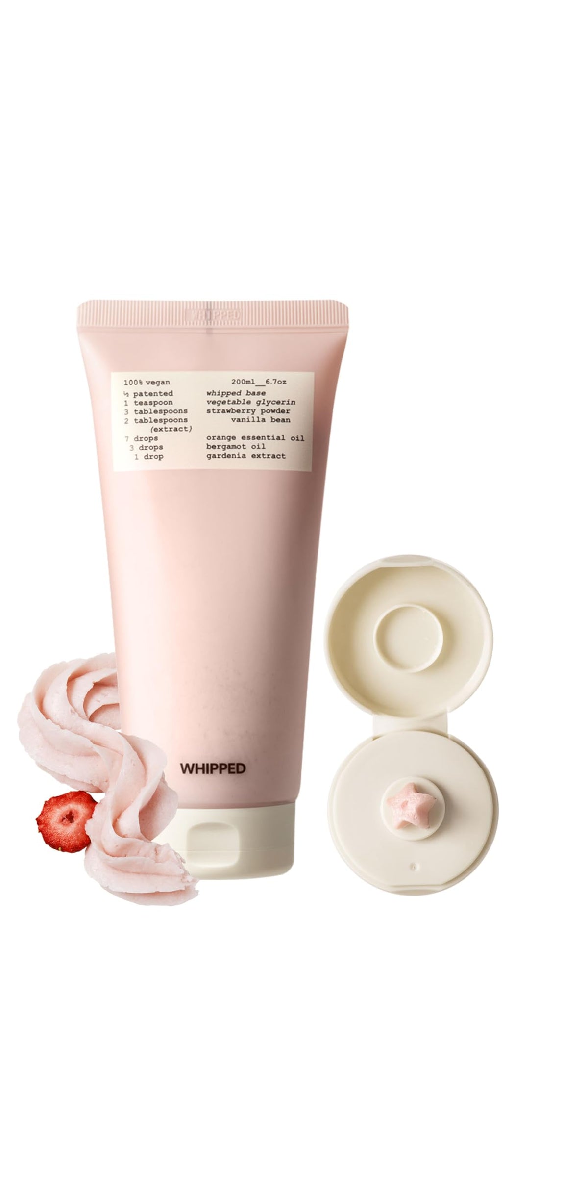 Whipped Cream Vegan Cleanser Ddalva - Strawberry + Vanilla Bean | For Dull Skin, Moisturizing Face Cleanser, Radiant Glow, Niaci