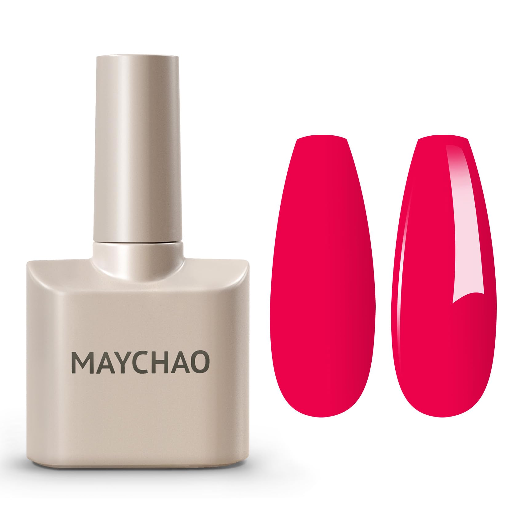 MAYCHAO 15ML Neon Rose Gel Nail Polish 1Pc Bright Rose Gel Polish Soak Off UV LED Nail Polish Nail Art Starter Manicure Salon DI