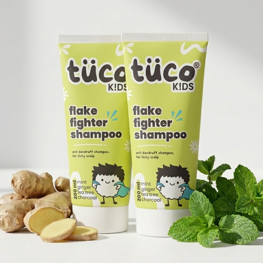 Tuco Kids Anti-Dandruff Shampoo With Wintergreen, Mint & Activated Charcoal | For Itchy Scalp & Rough Hair | Paraben, Sls & Sulp