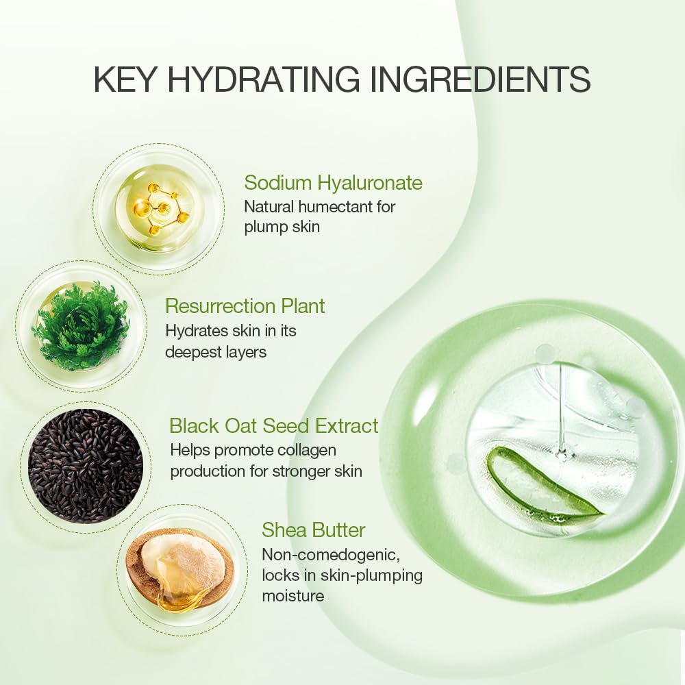 Aloderma 77% Organic Aloe Vera Hydrating Face Moisturizer for Soft and Nourished Skin - Light and Oil-Free Aloe Vera Moisturizer