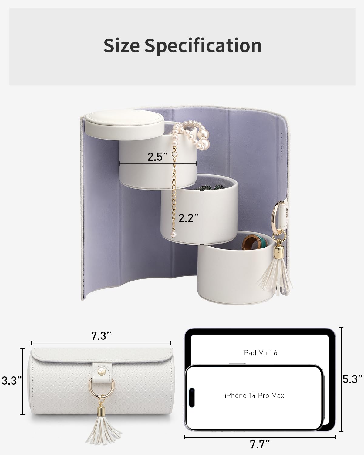 Vlando Wedding Gifts for Women, Travle Jewelry Organizer, Bridal Shower Gifts, Bridesmaid Gifts for Wedding Day Bride Gifts, Bri