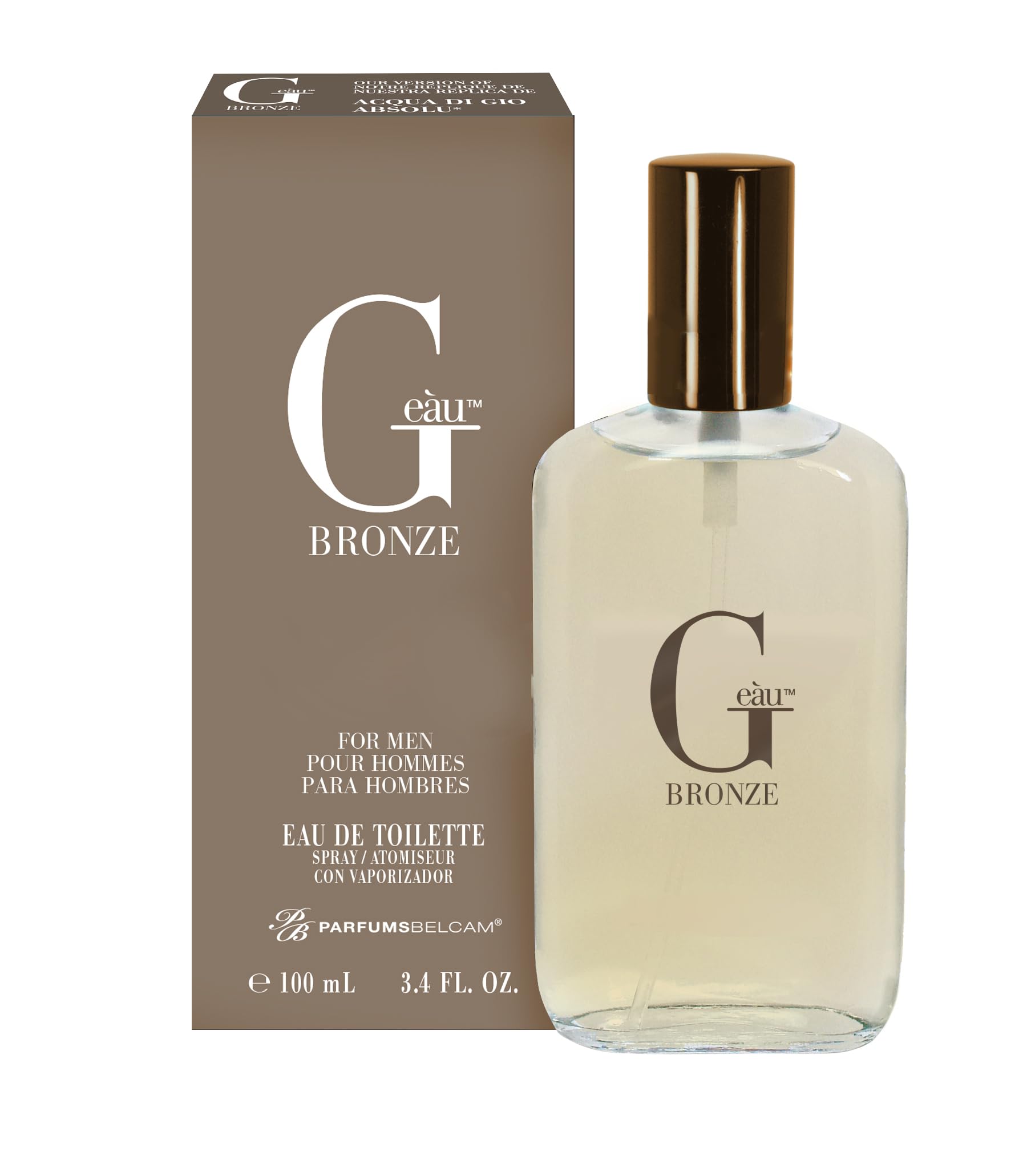 Pb Parfumsbelcam G Eau Bronze Eau De Toilette Spray, Our Version Of A Designer, 3.4 Fl Oz.