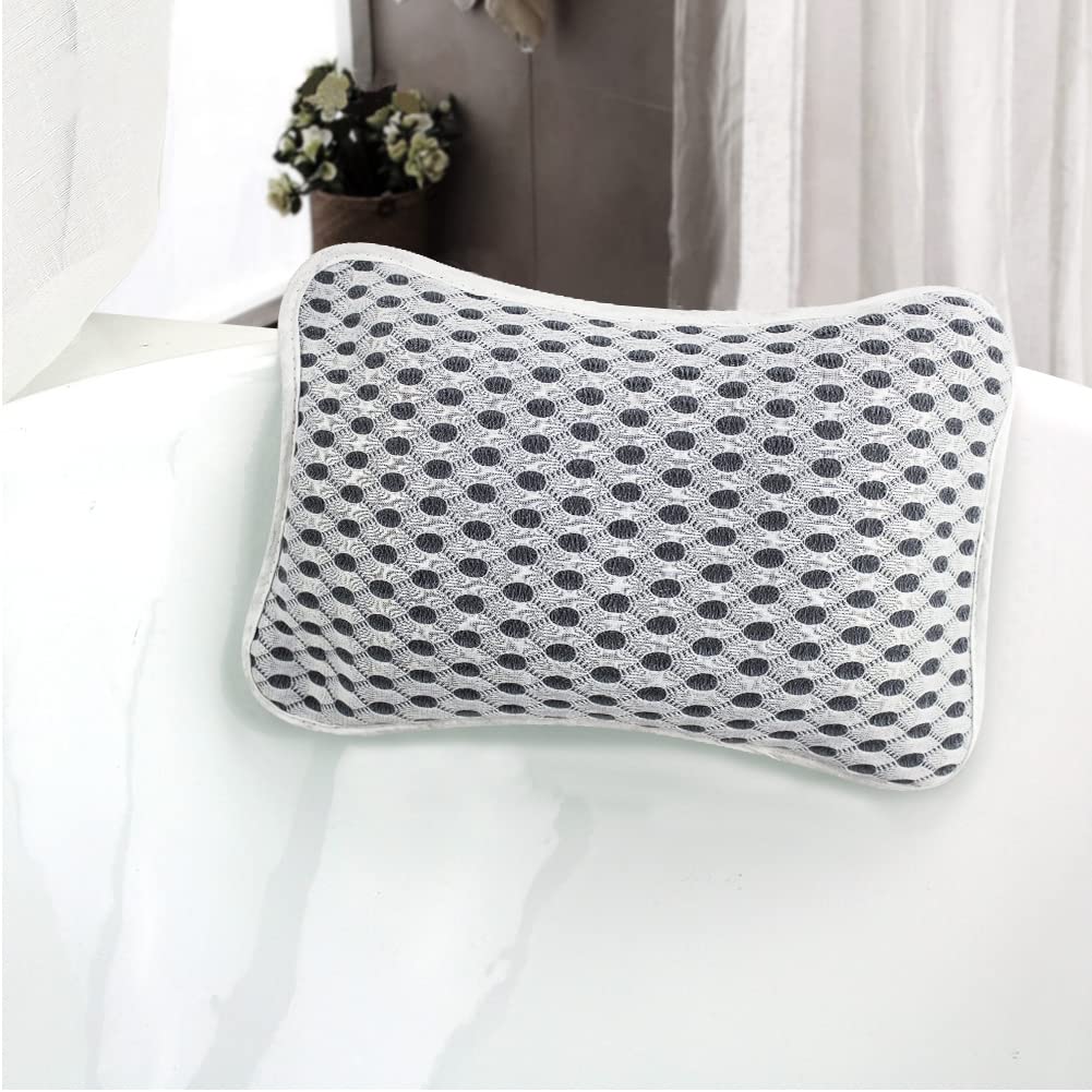 Conbella Luxury Bath Pillows For Tub, Slip Resistant Waterproof Bath Pillows For Tub Neck And Back Support With 2 Strong Suction