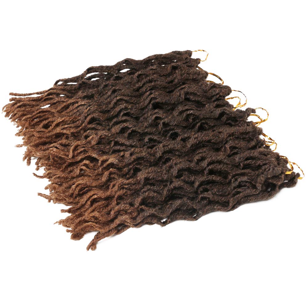 Faux Locs Crochet Hair 12 inch - 6packs/Lot Bo Faux Locs Crochet Hair Curly Dreadlocks Synthetic Faux Locs Braiding Hair Extensi