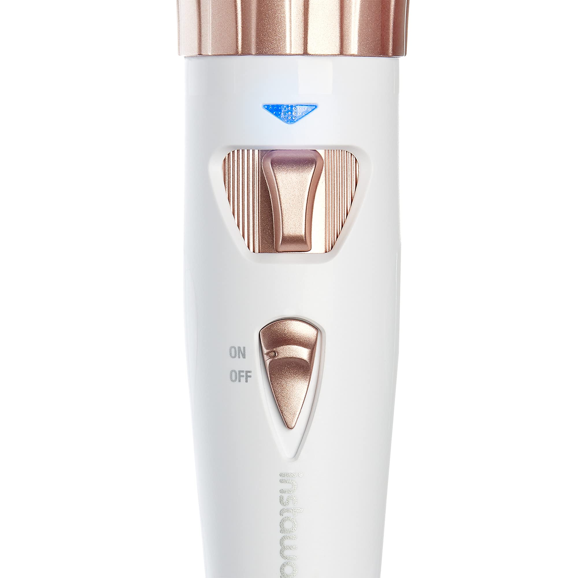 KISS Instawave 101 Automatic Rotating Curling Iron, 1 Inch Pearl Ceramic Tourmaline Barrel Heats Up to 400, 2 Directional Spinne