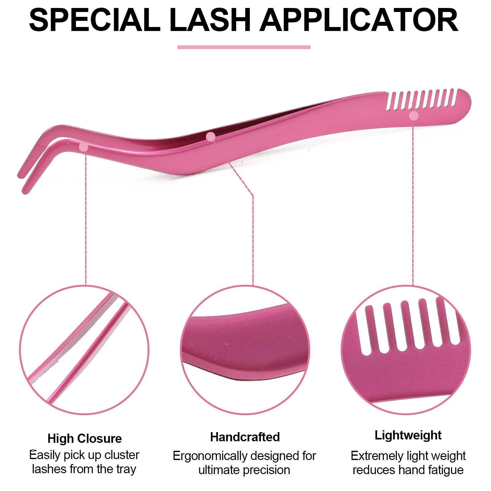 Fenshine Cluster Lashes Extensions Kit, 144 Pcs Individual Lashes Extension Kit with Lash Bond & Seal and Applicator, Wide Stem
