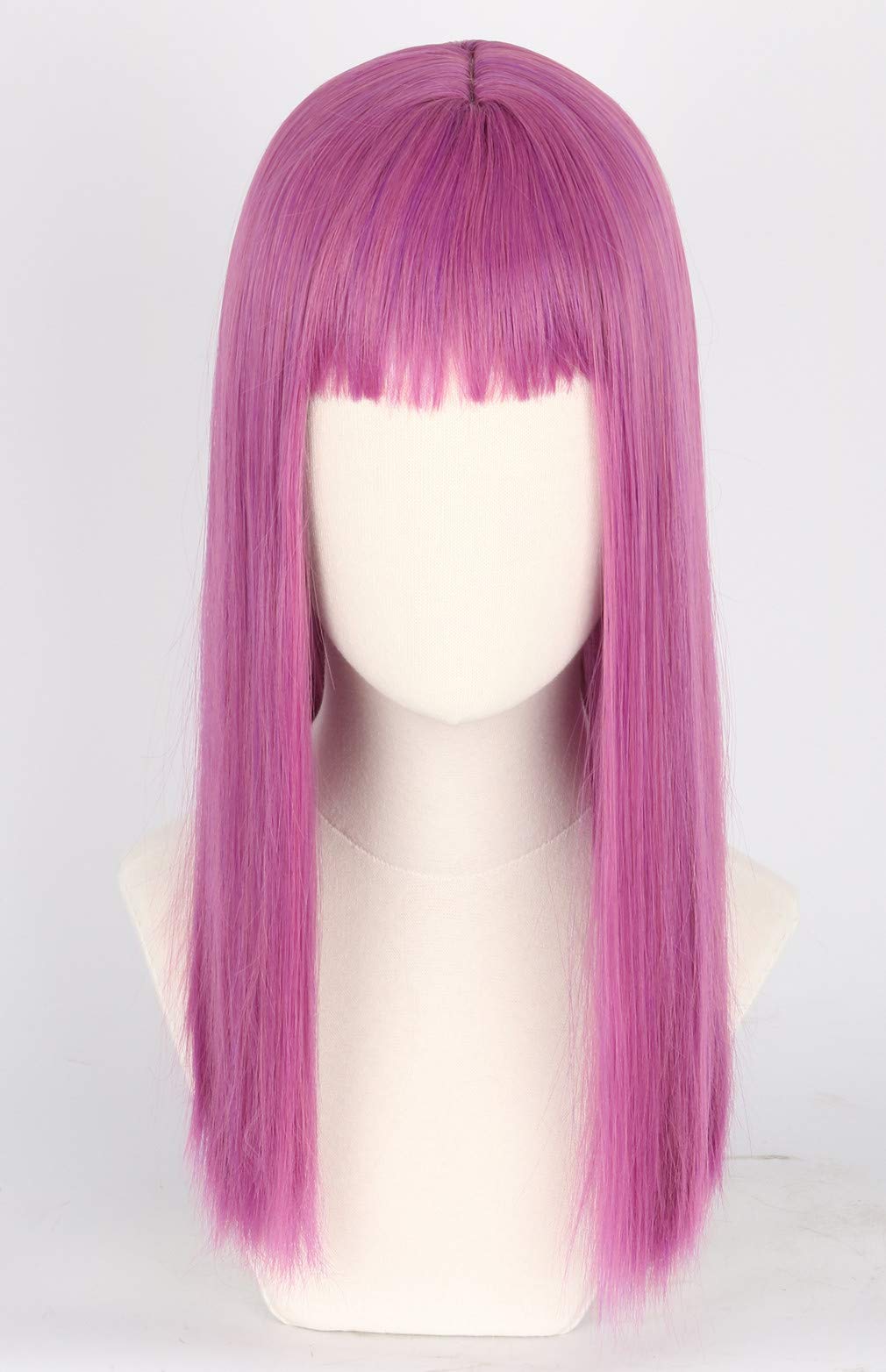 Topcosplay Kids Girls Wig Purple Long Straight Cosplay Wig Halloween Costumes Wigs