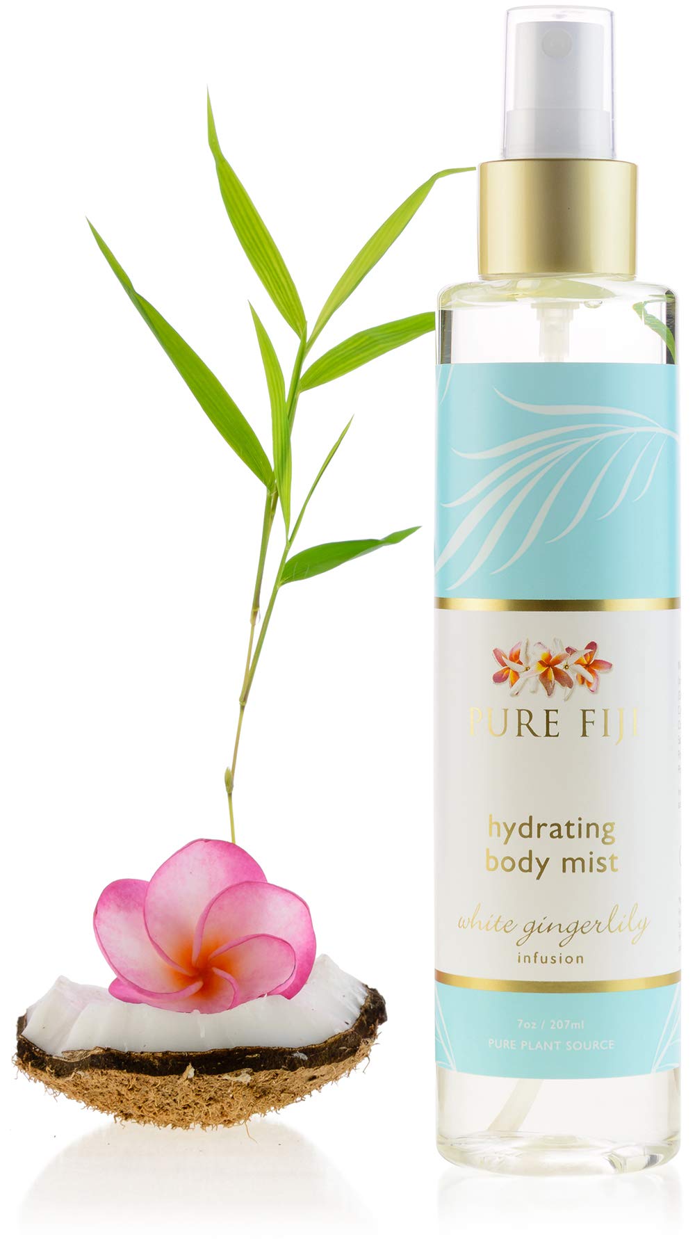 PURE FIJI Hydrating Body Oil Mist - Moisturizing Body Oil After Shower - Hair and Spray Moisturizer for Body with Vitamin E, Whi