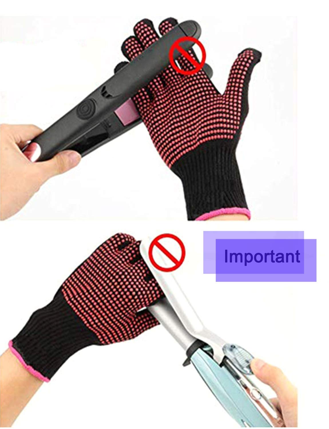 AFT90 Heat Resistant Glove for Hair Styling - Silicone, Pink, 1 Count