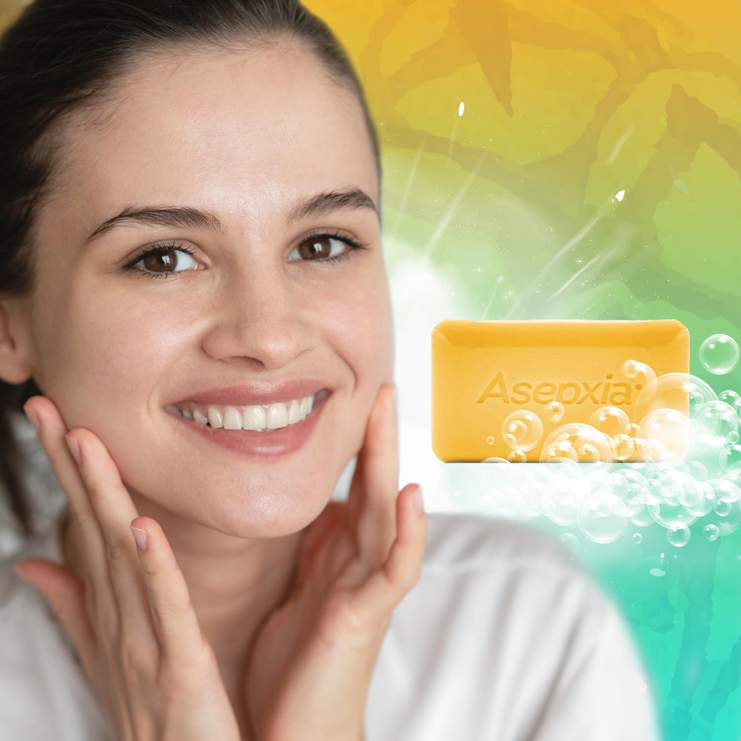 Asepxia Bar Soap, Non-Abrasive Exfoliating Facial Cleanser With Natural Pineapple Enzyme & Agave Extract, Pore Purifying & Brigh