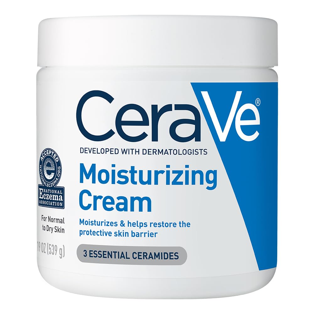CeraVe Moisturizing Cream | Body and Face Moisturizer for Dry Skin | Body Cream with Hyaluronic Acid and Ceramides | Daily Moist