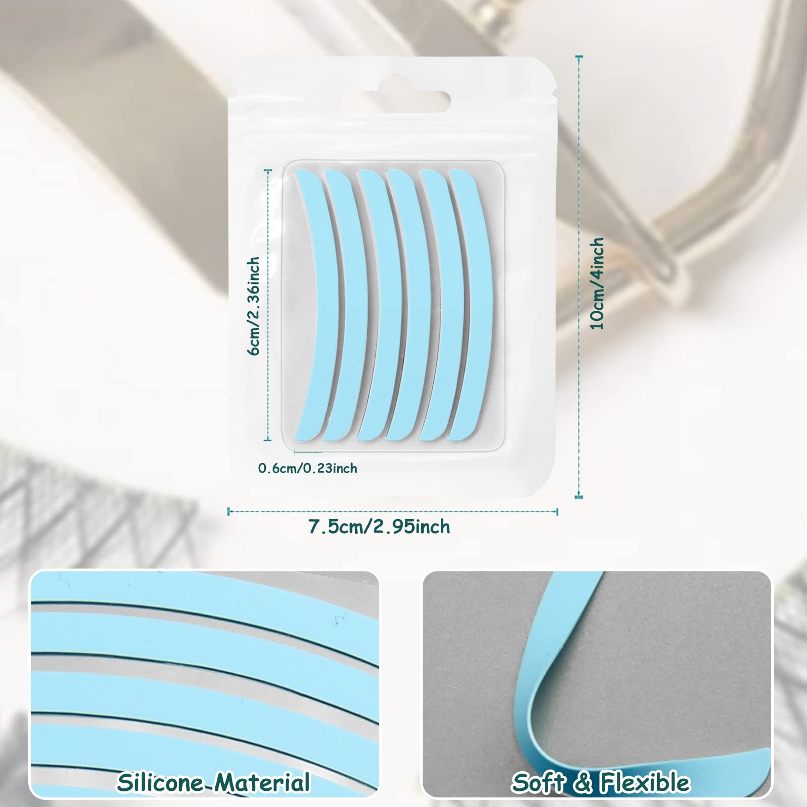 24Pcs Lash Lift Rods Ribbon Kit, Reusable Lash Lift Pads Lash Lift Tool, Soft Pads Silicone Perm Ribbon Eyelash Lifting Compensa