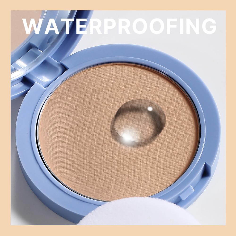 Feicuiyun Oil Control Matte Perfection Face Pressed Powder, Matte Smooth Flawless Setting Powder Makeup, Polvo Compacto De Maqui