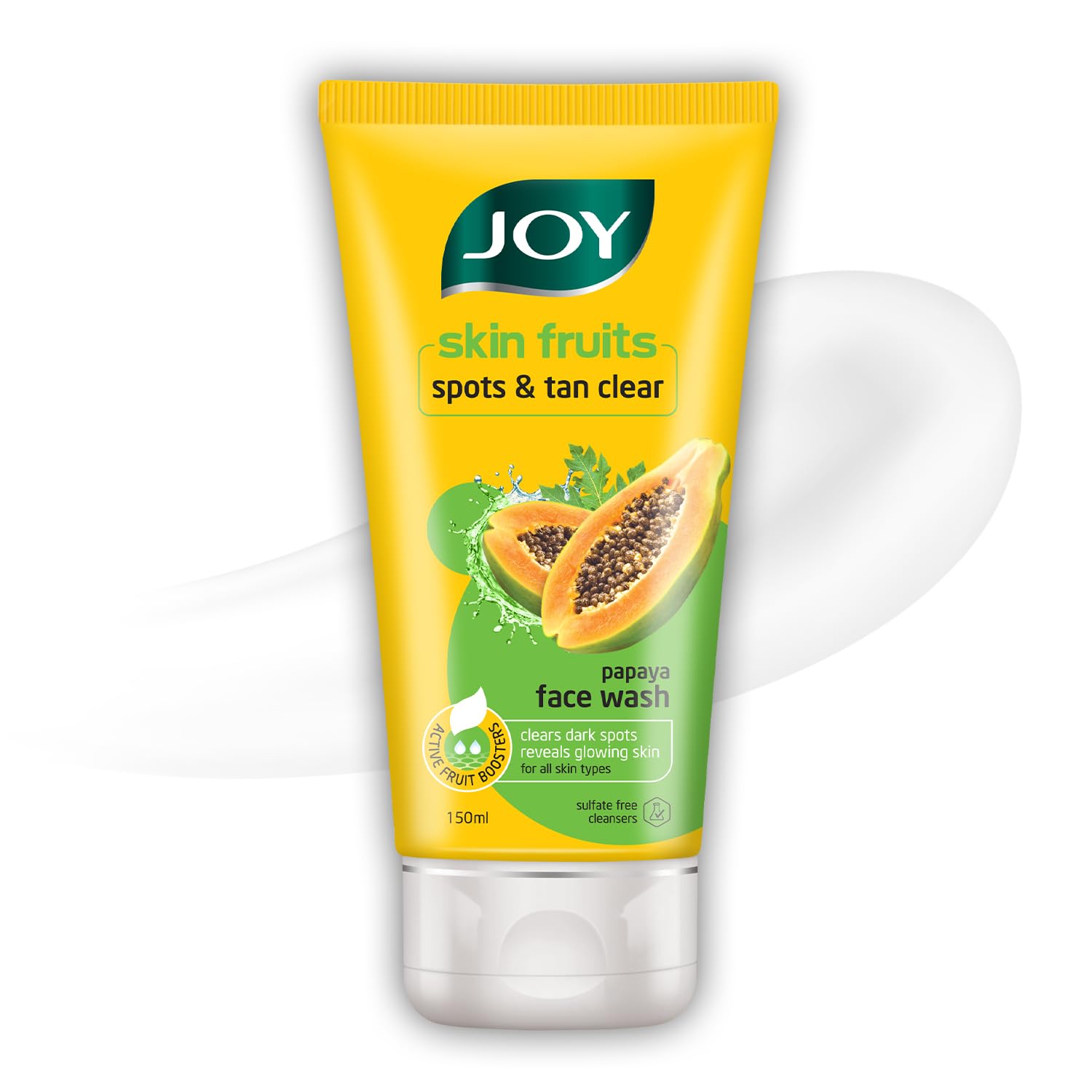 Joy Skin Fruits Spots & Tan Clear Face Wash 150Ml | Enriched With Papaya & Vitamin C + A | For Healthy Glowing Skin | Suitable F