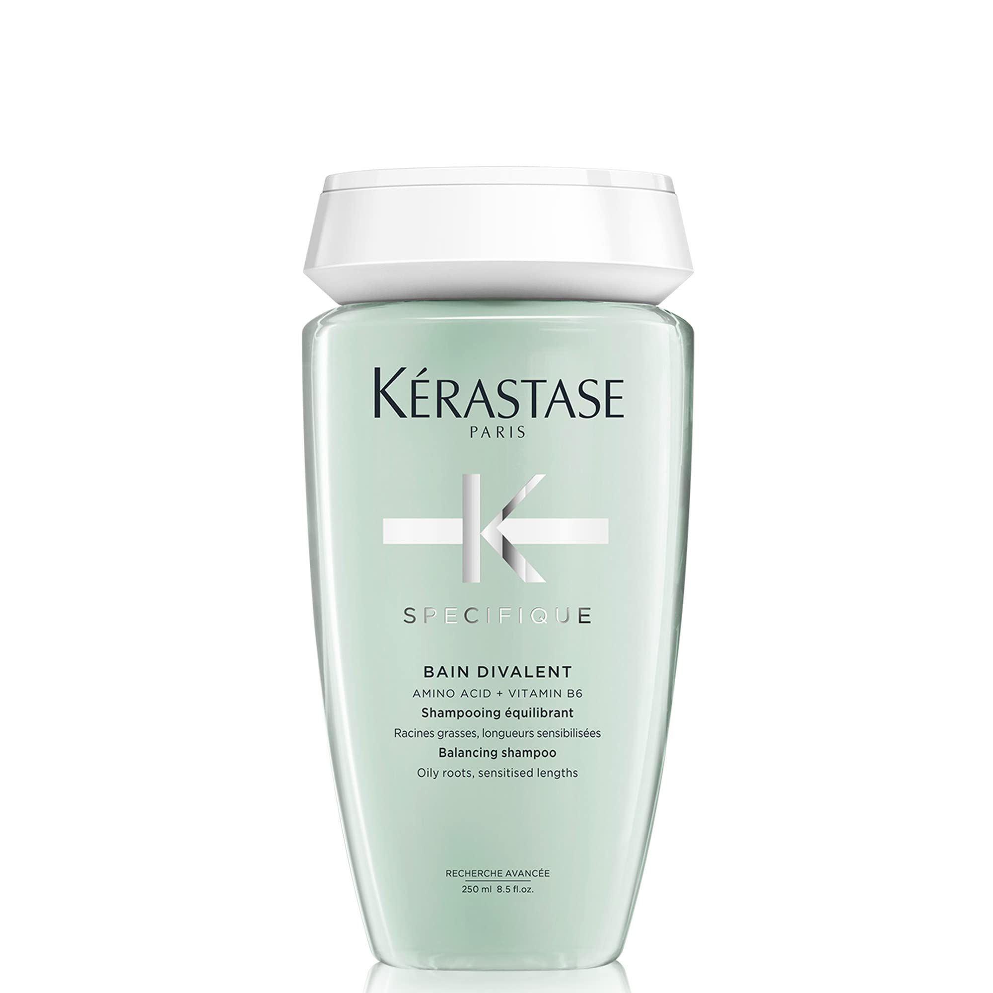 Kerastase Specifique Balancing Shampoo For Oily Scalp & Hair, Cleanses Oil From Roots And Hydrates Dry Hair Ends