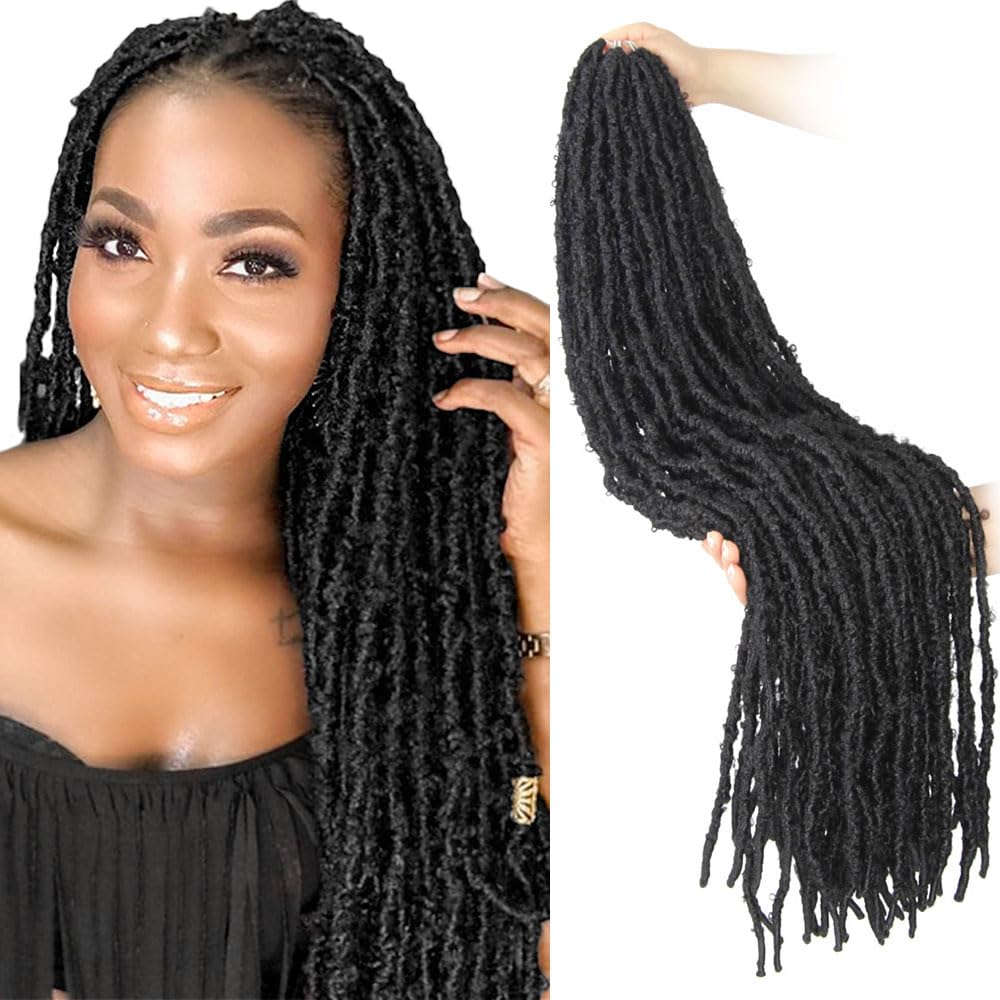 30 Inch Light Weight Butterfly Locs Crochet Hair 6 Packs Long Distressed Butterfly Faux Locs Crochet Hair, 2#