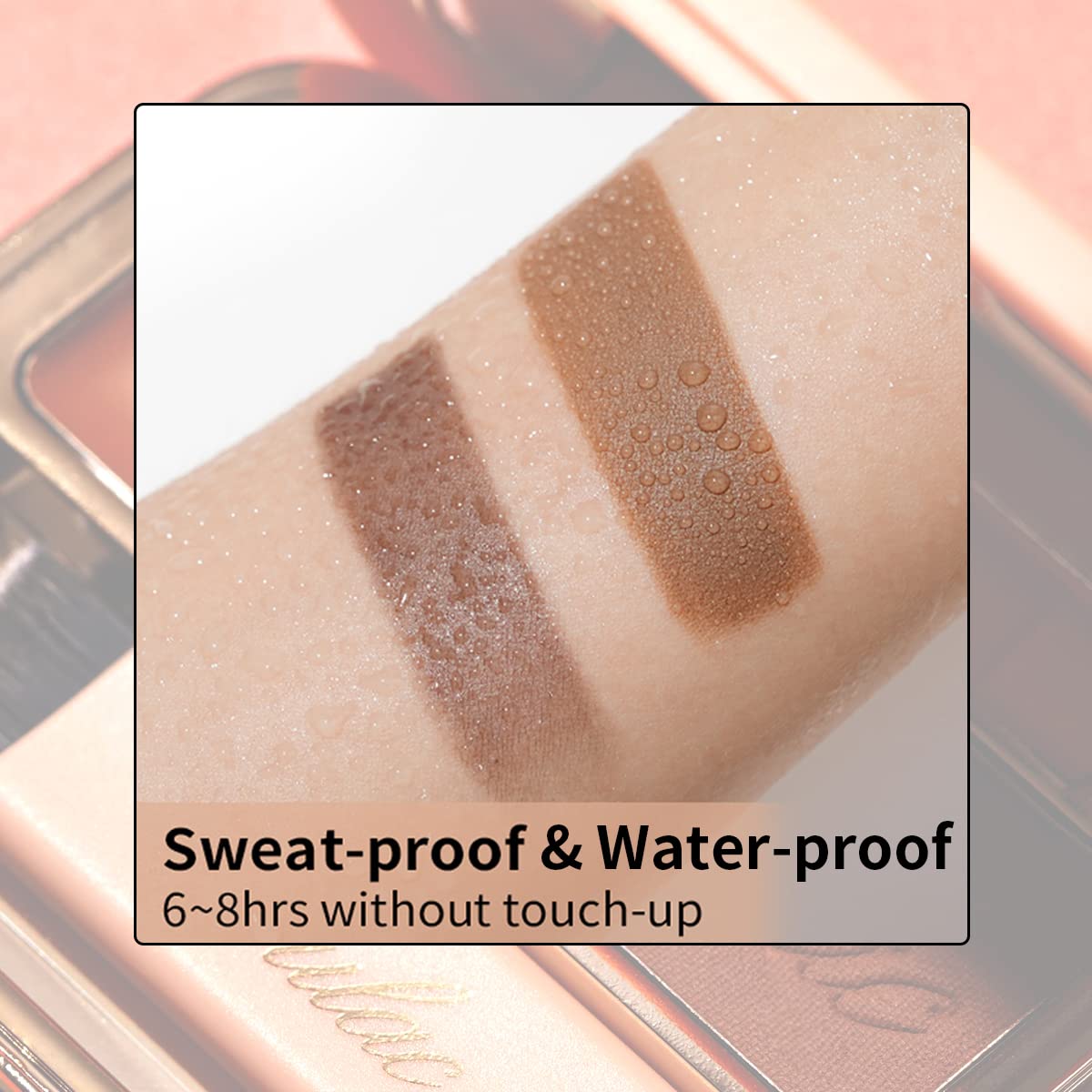 Oulac Waterproof Light Eyebrow Powder Kit With Brow Brush 2 In1 Long Lasting Instant Eyebrow Pomade & Powder Natural Makeup For
