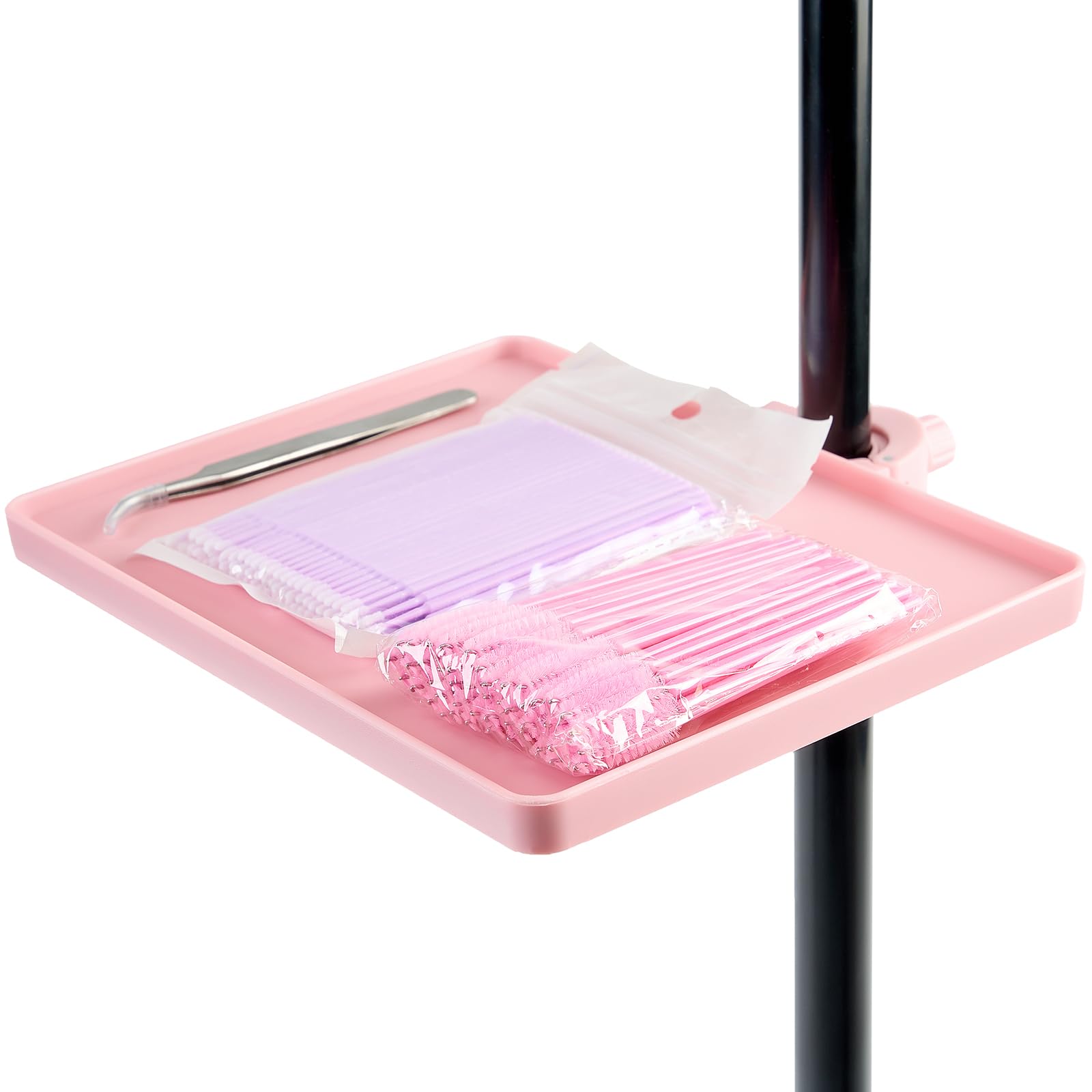 Lash Tray Holder (9 inch  6.7 inch), Adjustable Plastic Essential Organizer Stand for Lash Techs, Eyelash Extension Supplies Per