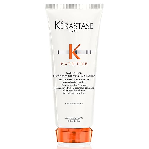 Kerastase Nutritive Lait Vital Hydrating conditioner  Illuminates Shiny Hair and Easily Detangles  With Plant-Based Proteins & N