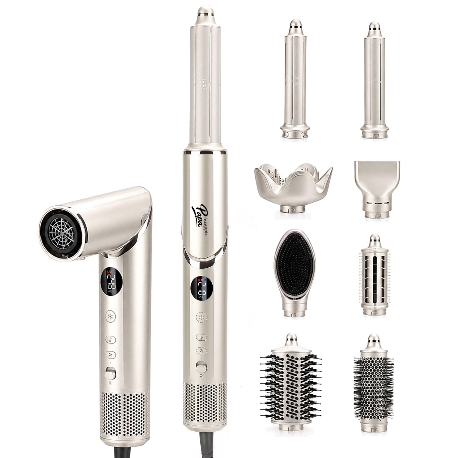 8 in 1 Air Styler Hair Dryer Brush with Auto Wrap Curling Multi Styler