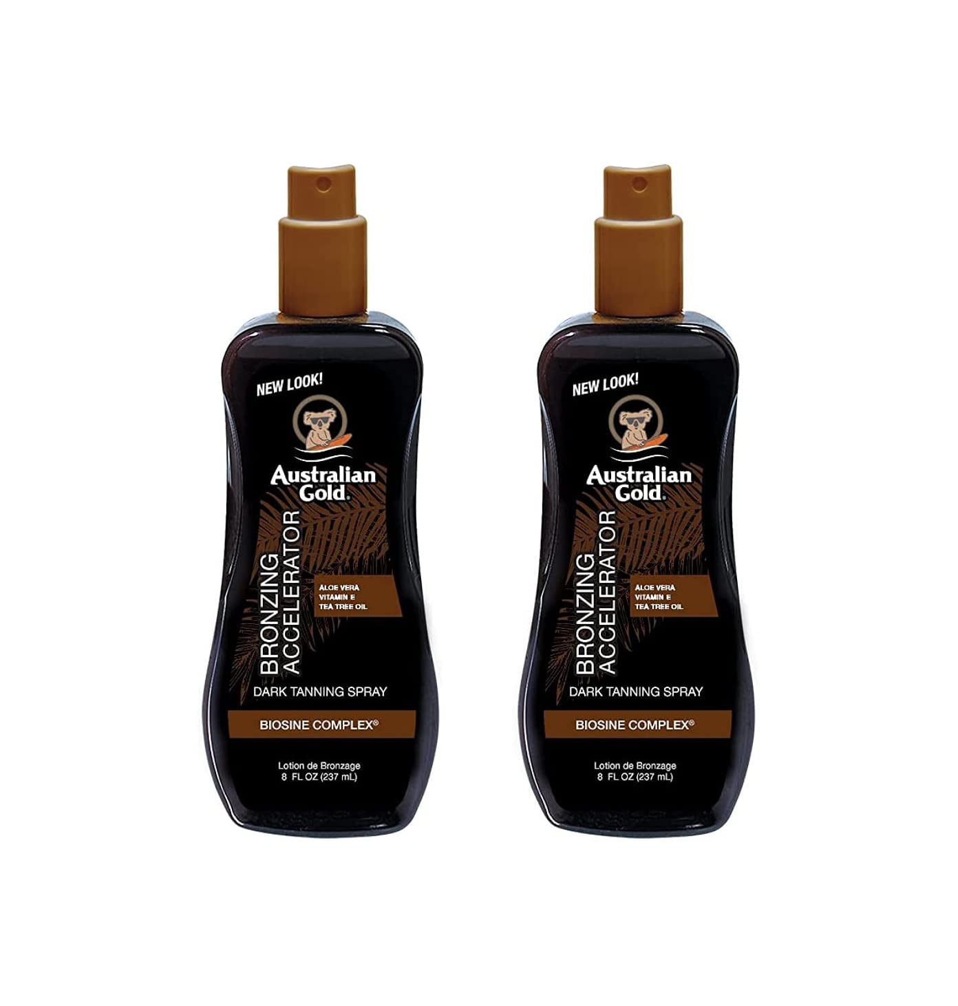 Australian Gold Accelerator Spray Gel with Bronzer 8 Ounce (Pack of 2)