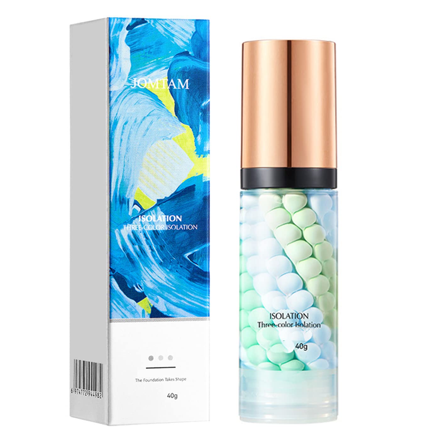 Jomtam Three-Color Isolation Concealer Foundation Oil Balance Moisturizer Waterproof Natural Makeup Protection Hydration 40G / 1