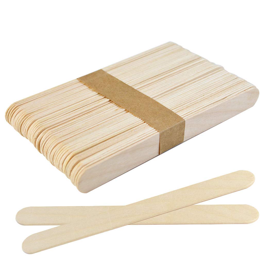 Yolyoo 400Pcs Wooden Wax Sticks Wax Spatulas Wax Applicator Craft Sticks For Hair Eyebrow Removal (400 Piece Assortment)