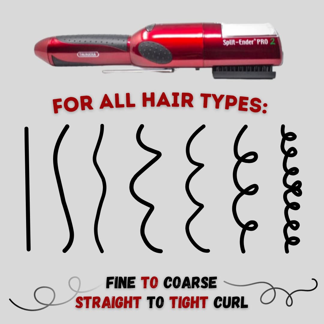 Split Ender Pro 2 Automatic Easy Split End Remover, Damaged Hair Repair Trimmer for Broken, Frizzy, Dry, and Brittle Split Ends,