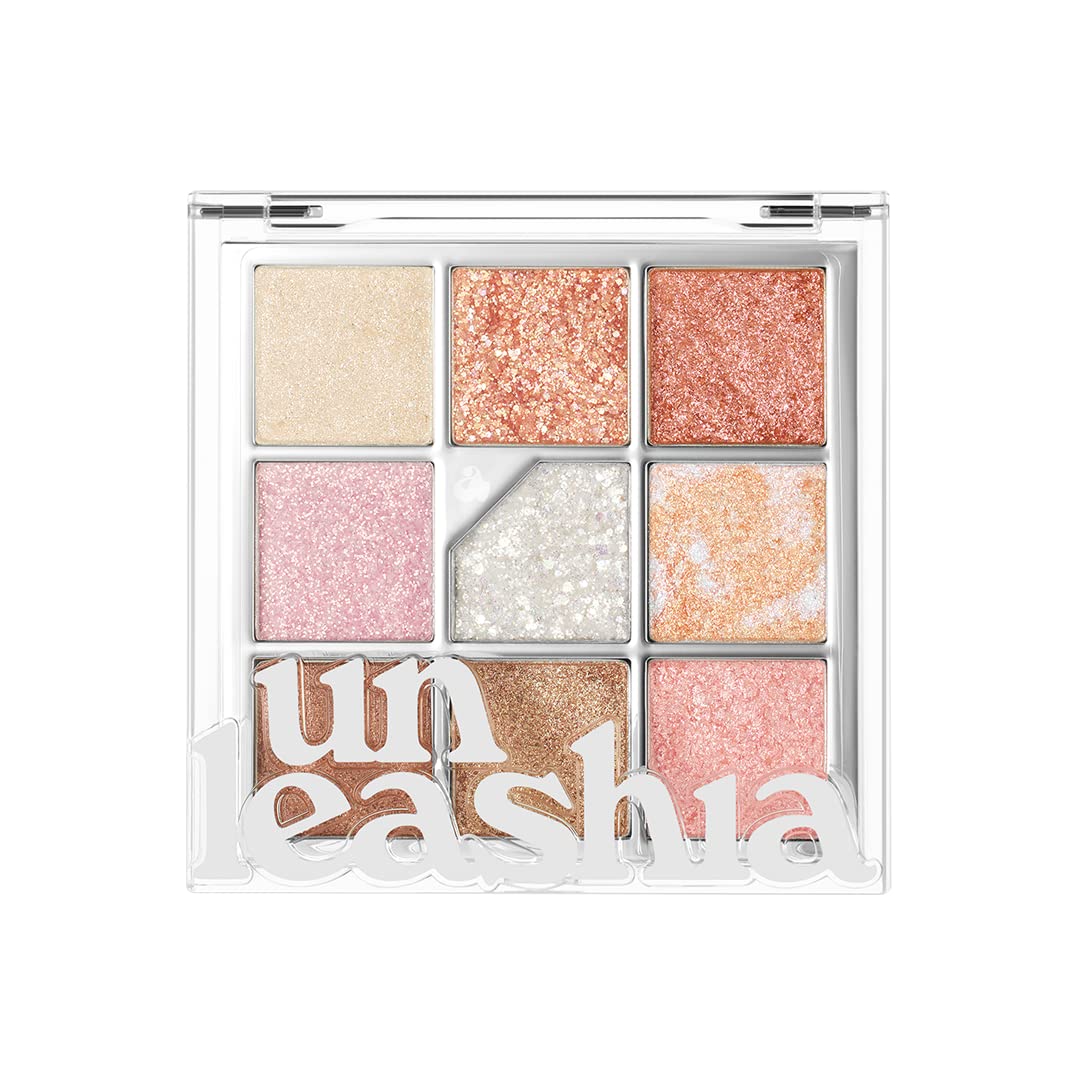 Unleashia Glitterpedia Eye Shadow Palette|Point Makeup Vegan|Korean Cosmetics|Daily|Matte|Glitter|Shimmer|Pearl|Daily|Party|Spar
