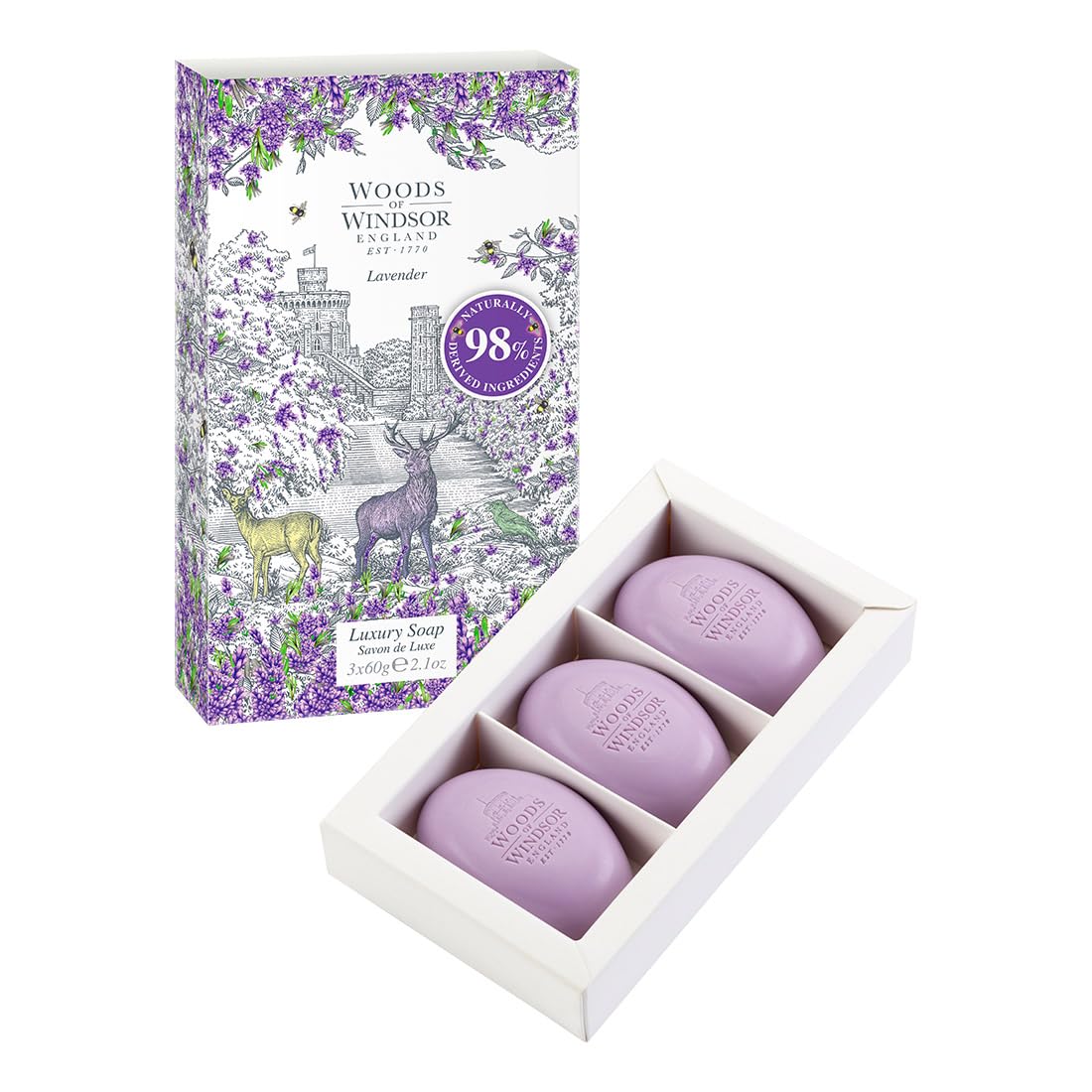 Woods Of Windsor Lavender By Woods Of Windsor, 3 X 2.1 Oz Luxury Soap For Women