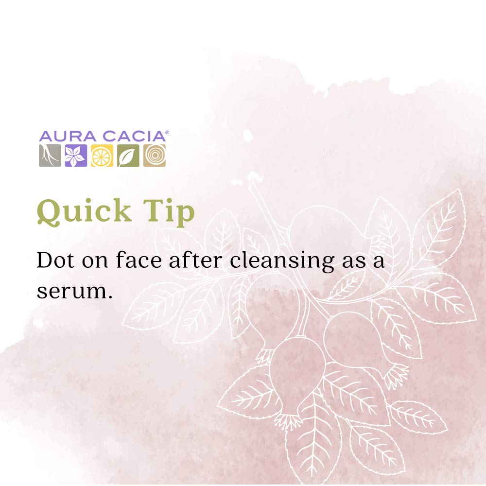 Aura cacia Organic Rosehip Skin care Oil  gcMS Tested for Purity  30ml (1 fl. oz.) in Box