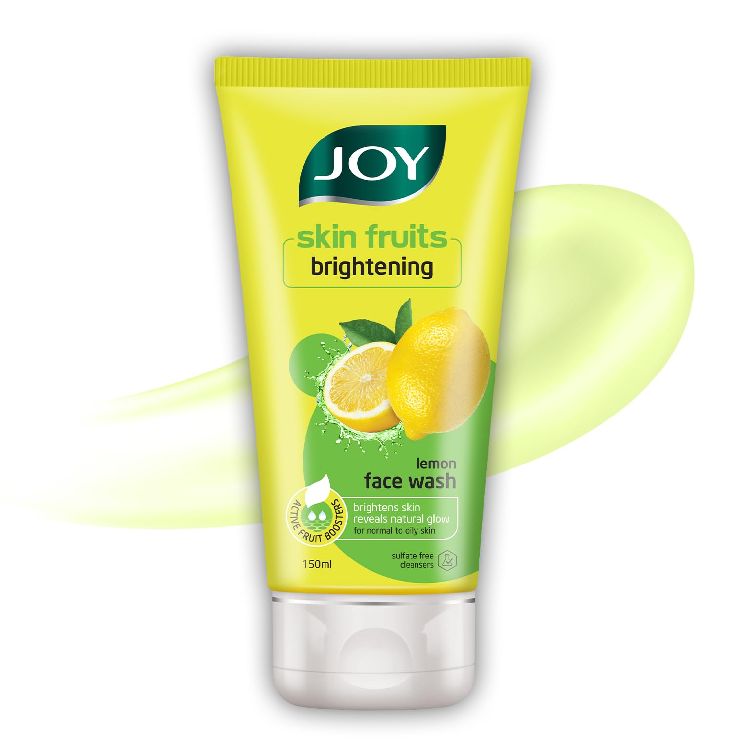Joy Skin Fruits Lemon Brightening Face Wash 150Ml | With Vitamin C For Glowing Skin | Reduces Dark Spots, Removes Excess Oil & D
