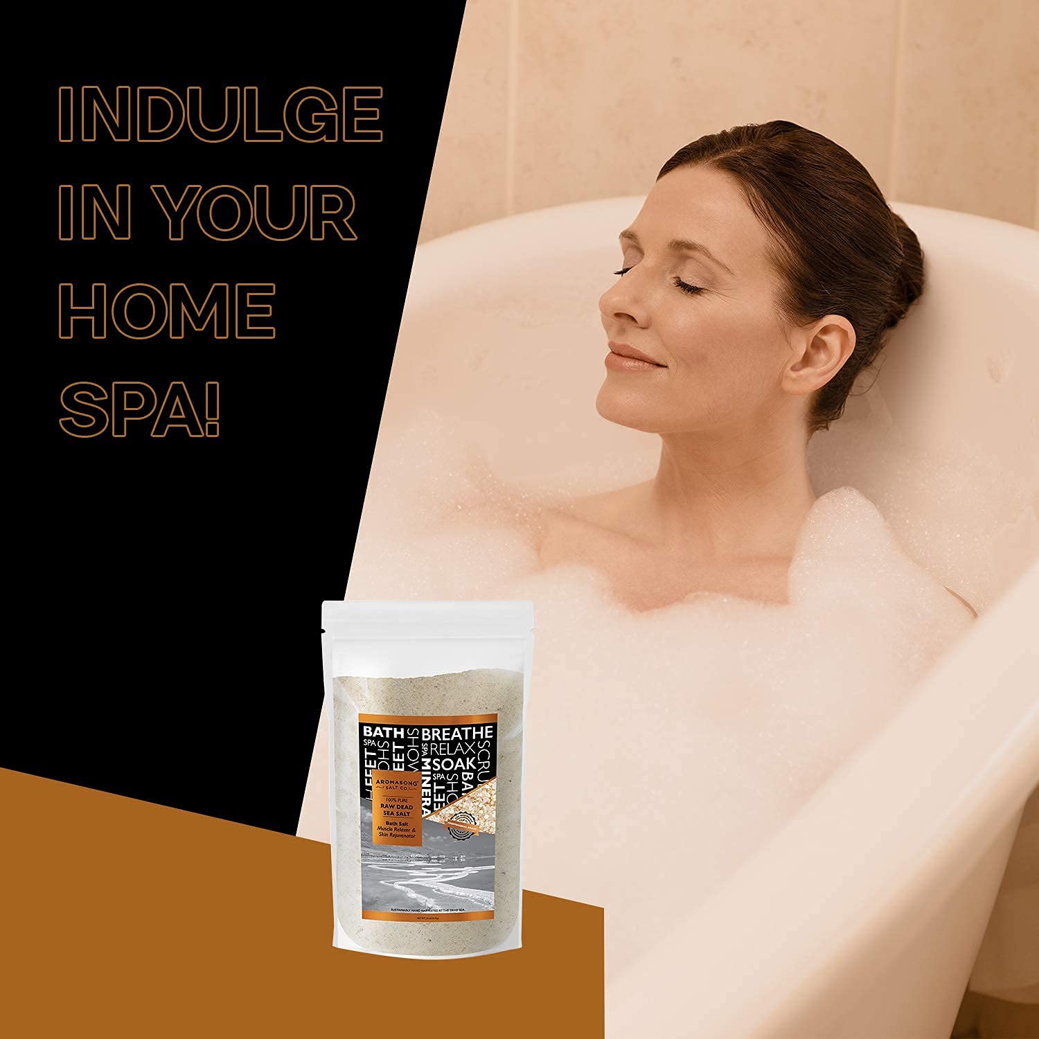5 Lbs Raw Dead Sea Salt - Contains All Dead Sea Minerals Including Dead Sea Mud - Fine Medium Grain Bath Salt Large Resealable B
