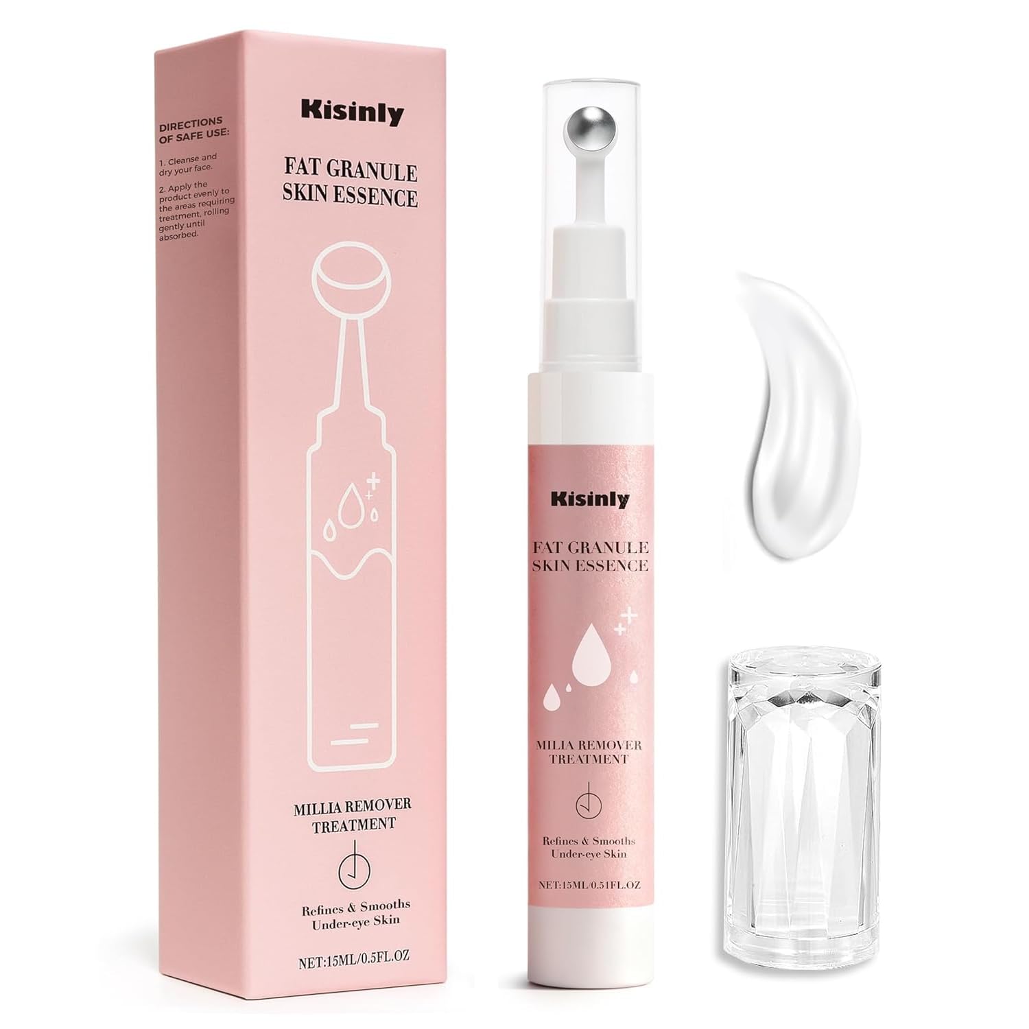 Milia Remover Treatment Serum with Salicylic Acid,Milia Acne Cream,Fat Granule Clearing Skin Essence
