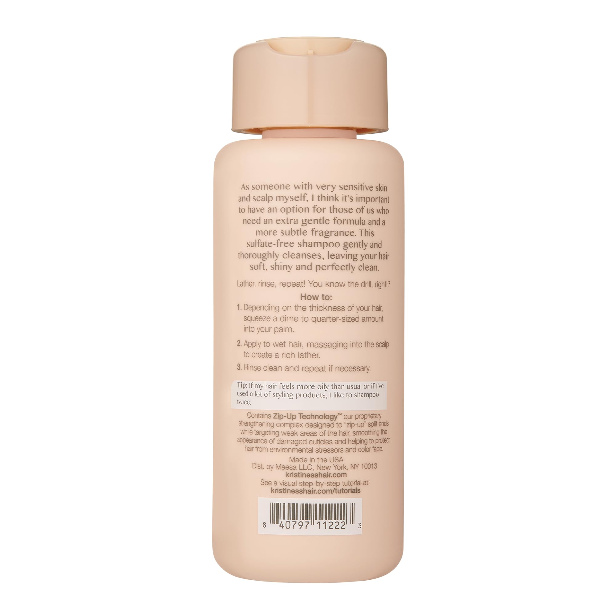 Kristin Ess Hair Extra Gentle Shampoo for Sensitive Skin + Scalp, Gently Cleanses, Nourishing + Calming Shampoo, Vegan, Sulfate