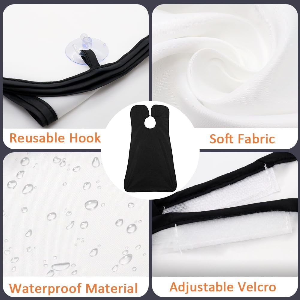 Beard Bib Beard Apron, Beard Hair Catcher For Men Shaving & Trimming Non-Stick Waterproof Beard Cape Grooming Cloth With 3 Sucti