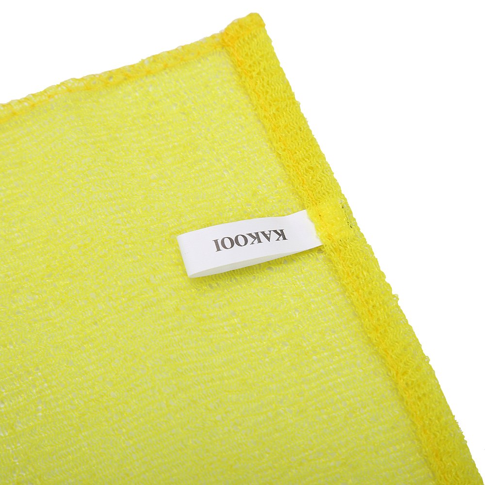 Kakooi Long Exfoliating Nylon Bath Cloth/Towel, Magic Shower Washcloth For Body, 35 Inches(3Pcs, Blue&Yellow&Pink)