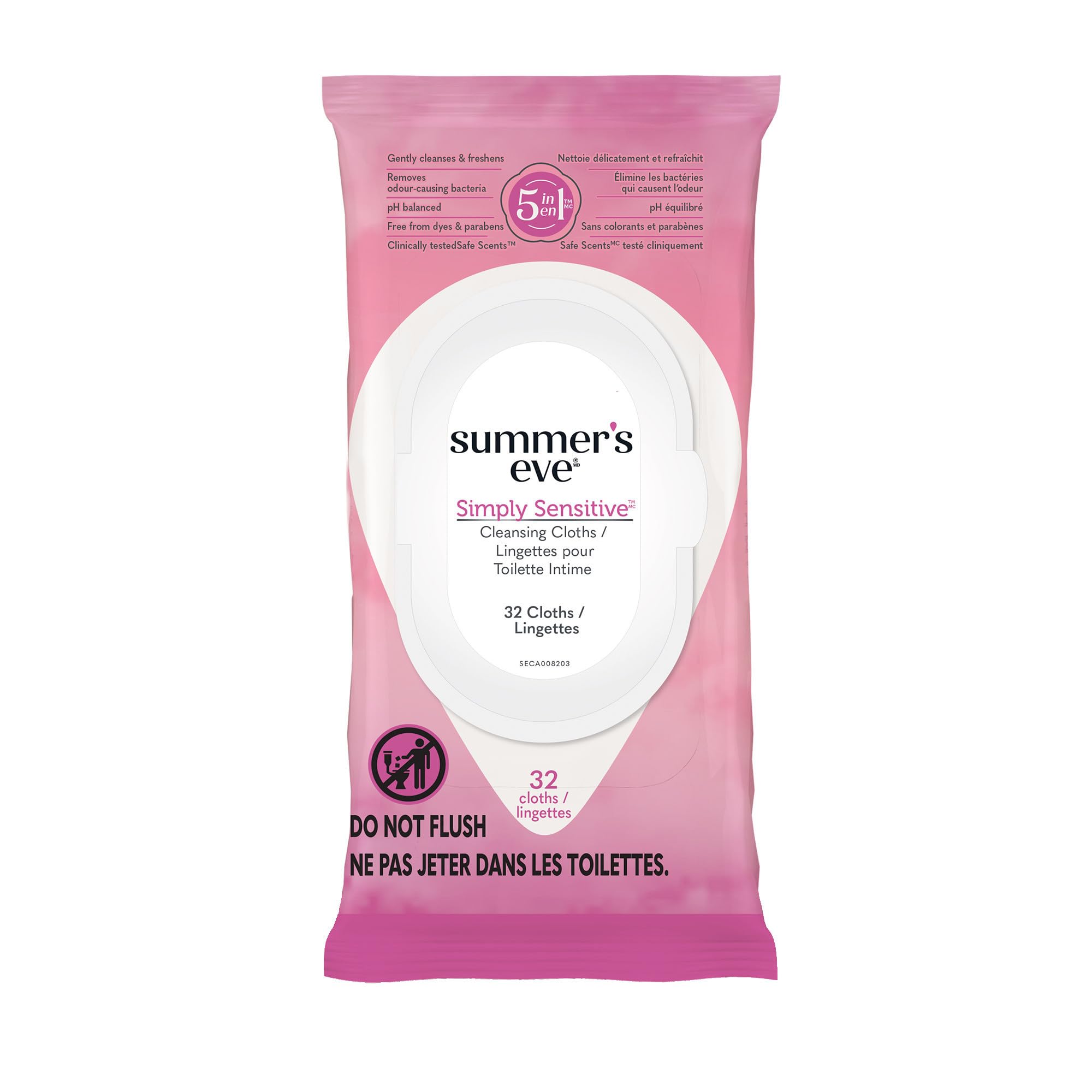 SUMMERS EVE Cleansing Cloths for Sensitive Skin-32 ct