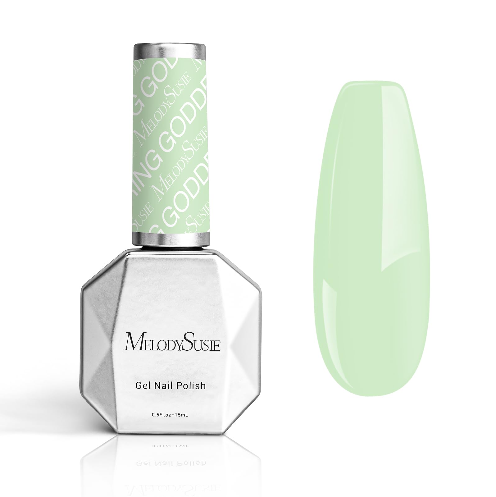 MelodySusie Thick Green Gel Nail Polish,0.5 Fl Oz Light Green Soak Off UV LED Funny Bunny Gel Polish,Gift for Women Nail Art Man