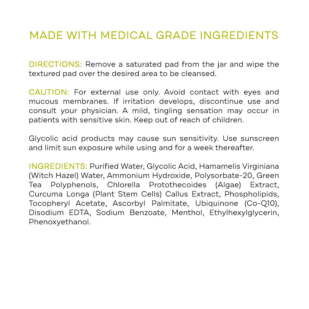 Replenix - Glycolix Elite Glycolic Acid Resurfacing Peel Pads - Medical Grade Brightening And Exfoliating Treatment, Travel Frie