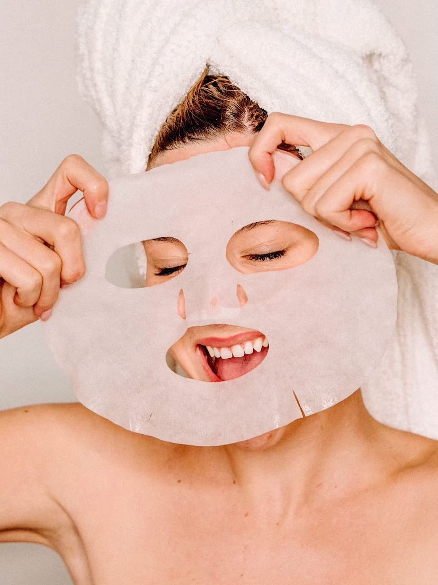 Paradisegal 10 Face Masks Korean Skin Care - Moisturizing Collagen Infuser With Coconut, Acetyl Hexapeptide-8, Niacinamide, Cera