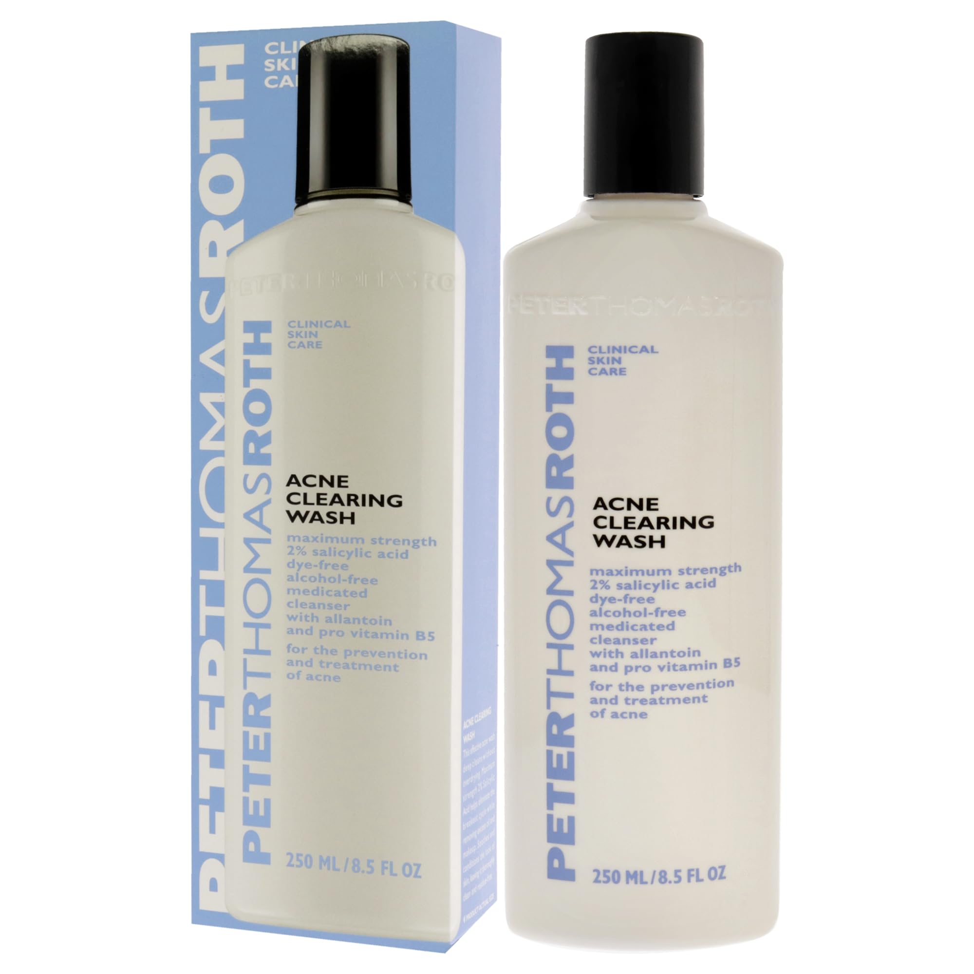 Peter Thomas Roth | Acne Clearing Wash | Maximum-Strength Salicylic Acid Face Wash, Clears Up And Helps Prevent Breakouts, 8.5 F