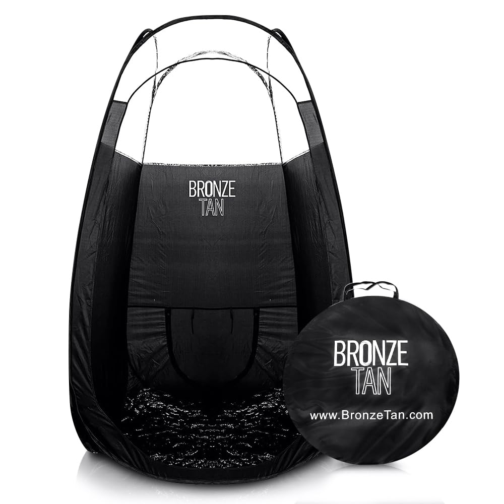 Bronze Tan Spray Tan Tent Pop Up for Spray Tan Professional - Waterproof Spray Tan Booth with FREE Portable Spray Tent Carrying 