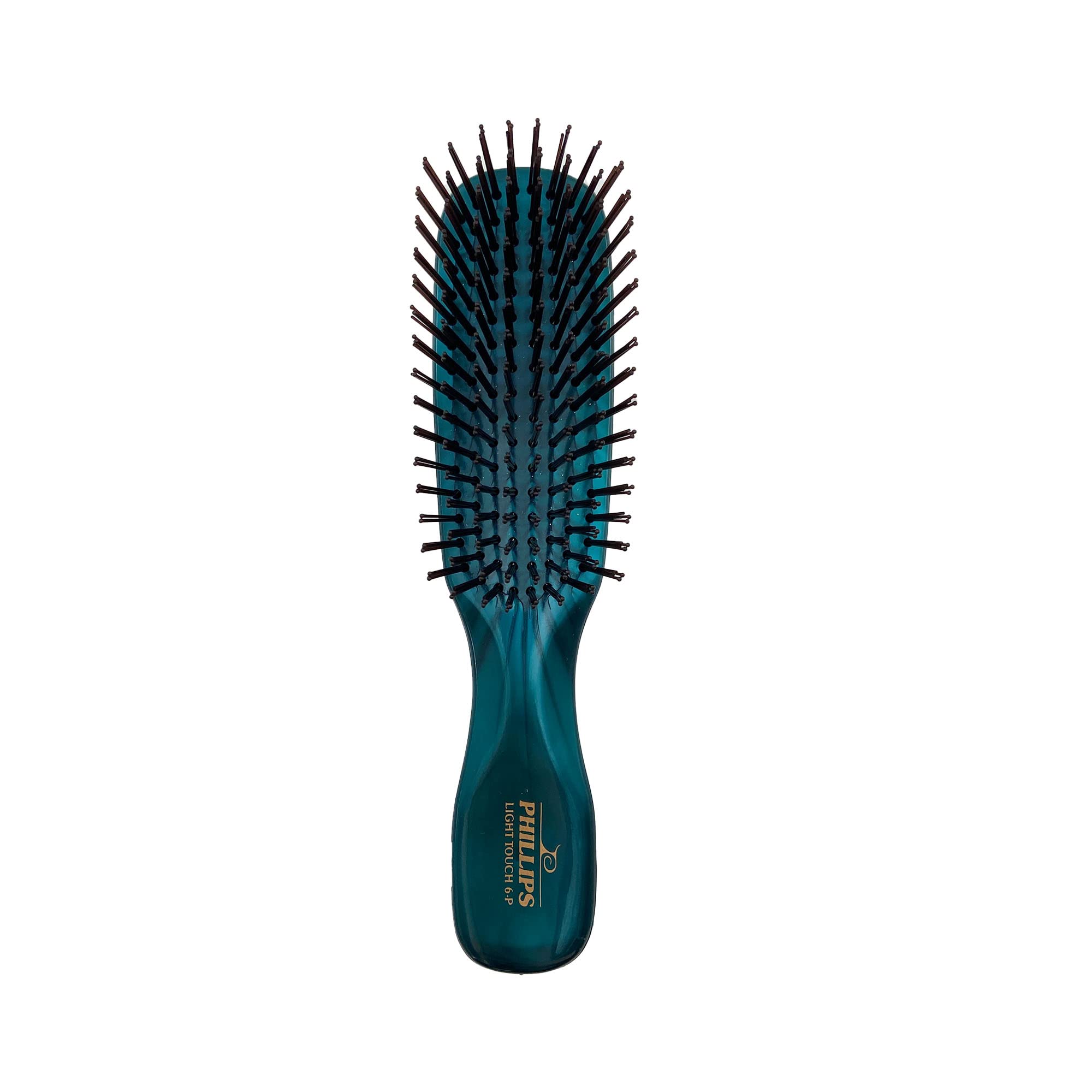 Phillips Brush Emerald Light Touch 6-P Hair Brush - Part Of The Gem Collection (Purse Sized)