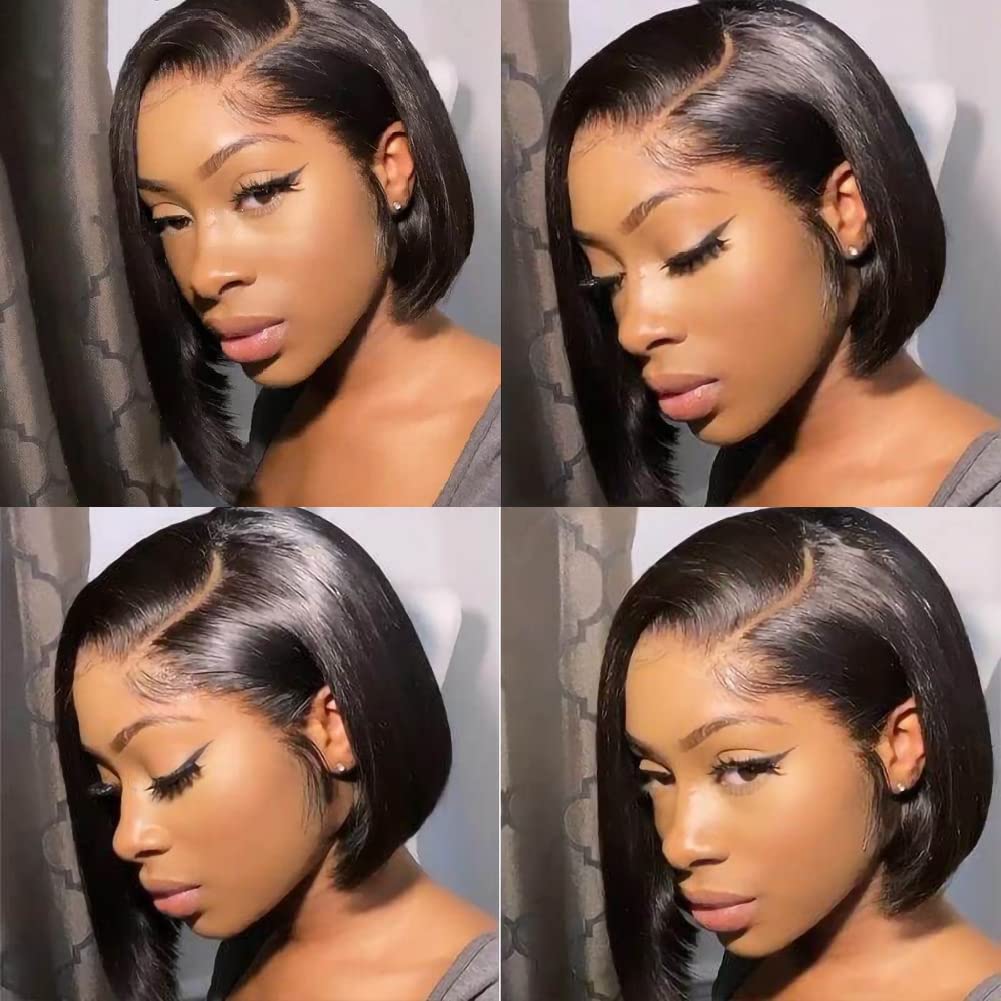 Ucuvic Bob Wig Human Hair 13X4 Hd Lace Front Bob Wigs For Black Women Human Hair Glueless Wigs Human Hair Pre Plucked Pre Cut 18